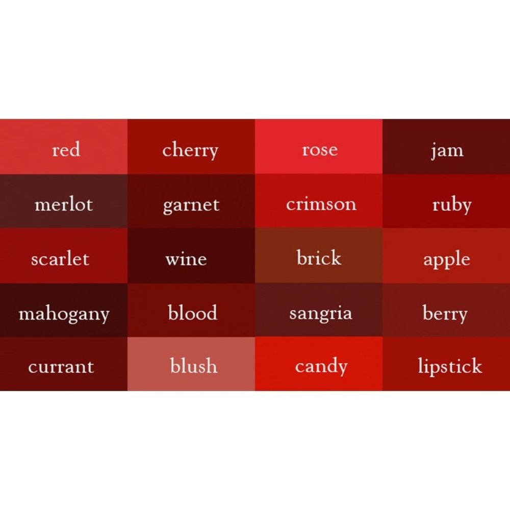 Shades of Red for Comparison